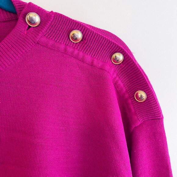 80s magenta vintage sweater size XXL - Picture 3 of 6